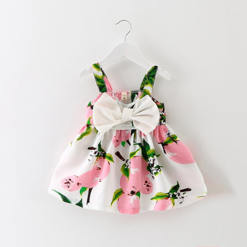 Baby Girl Dress with Large Bow Strap