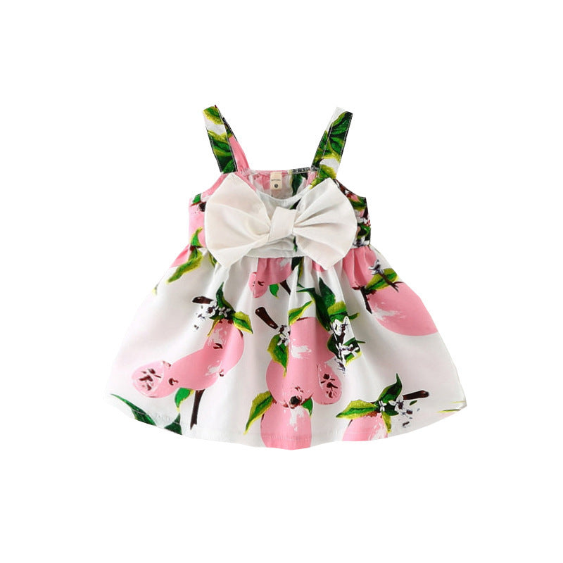 Baby Girl Dress with Large Bow Strap