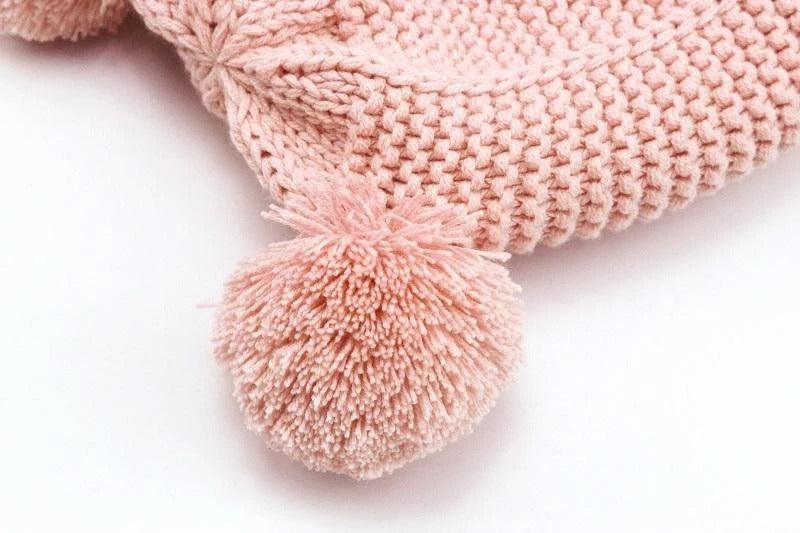 Jojo Double Pompom Knitted Baby Beanie