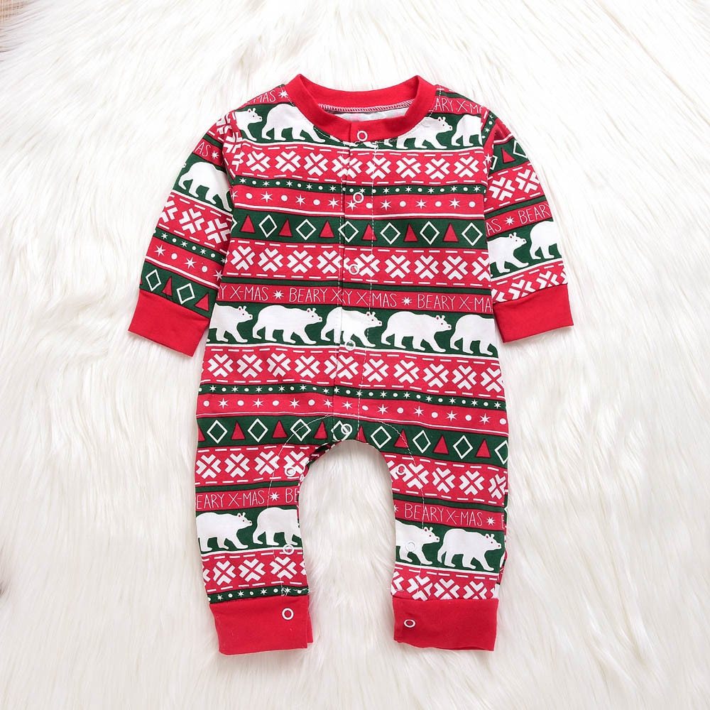 Infant Baby Boys Girls Christmas Santa Jumpsuit