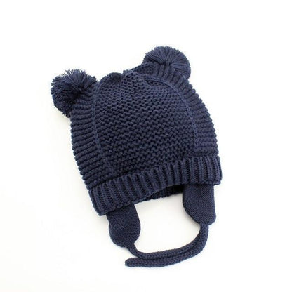 Jojo Double Pompom Knitted Baby Beanie