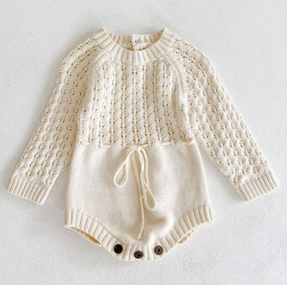 Baby Girl Knitted Hollow Long Sleeves Harpy Dress