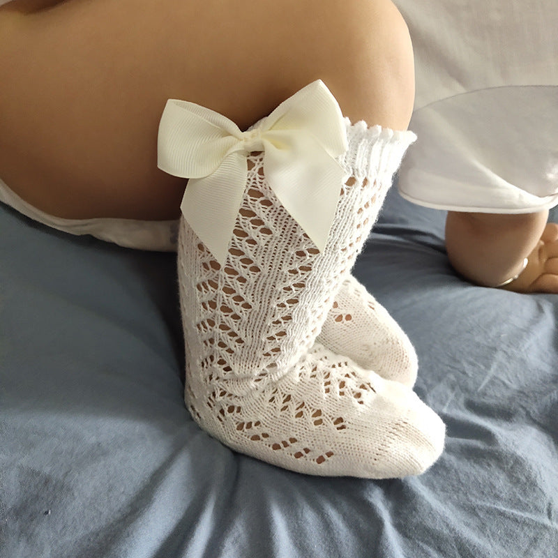 Cute Girls Knee High & Non-slip Newborn Infant Long Socks