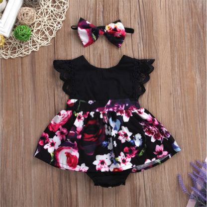 European Beauty Baby One-Piece Skirt Romper Summer