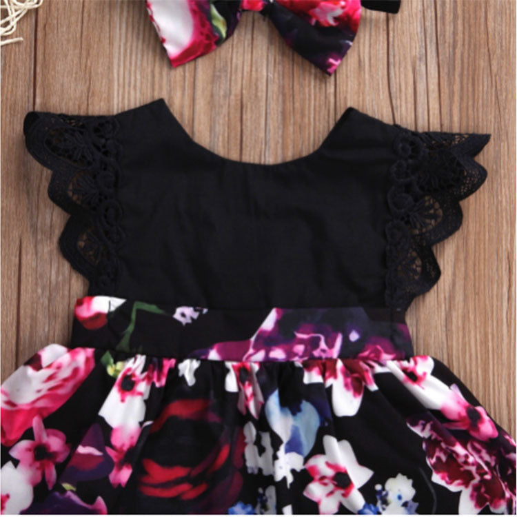 European Beauty Baby One-Piece Skirt Romper Summer