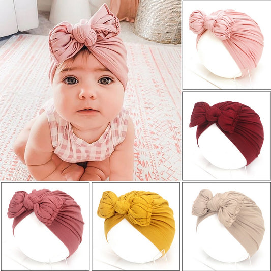 Cute Baby Hat Newborn Soft Baby Girl Hat Turban