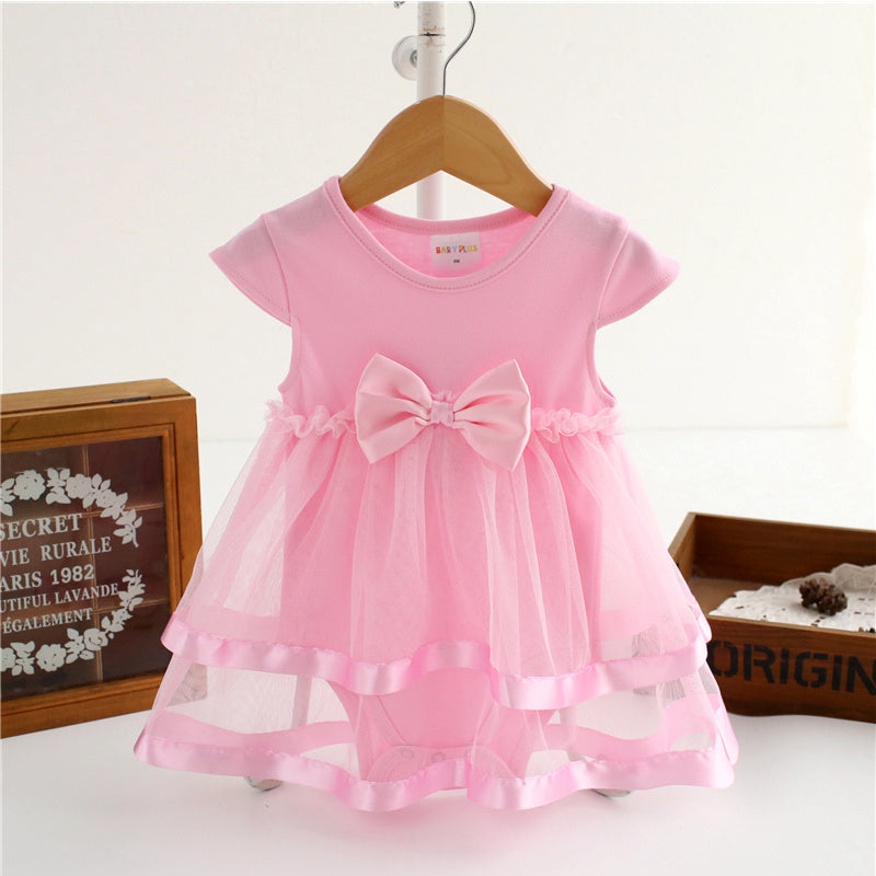 Princess Dress Baby Girl Long Sleeved Cotton Triangle Romper Summer Dress