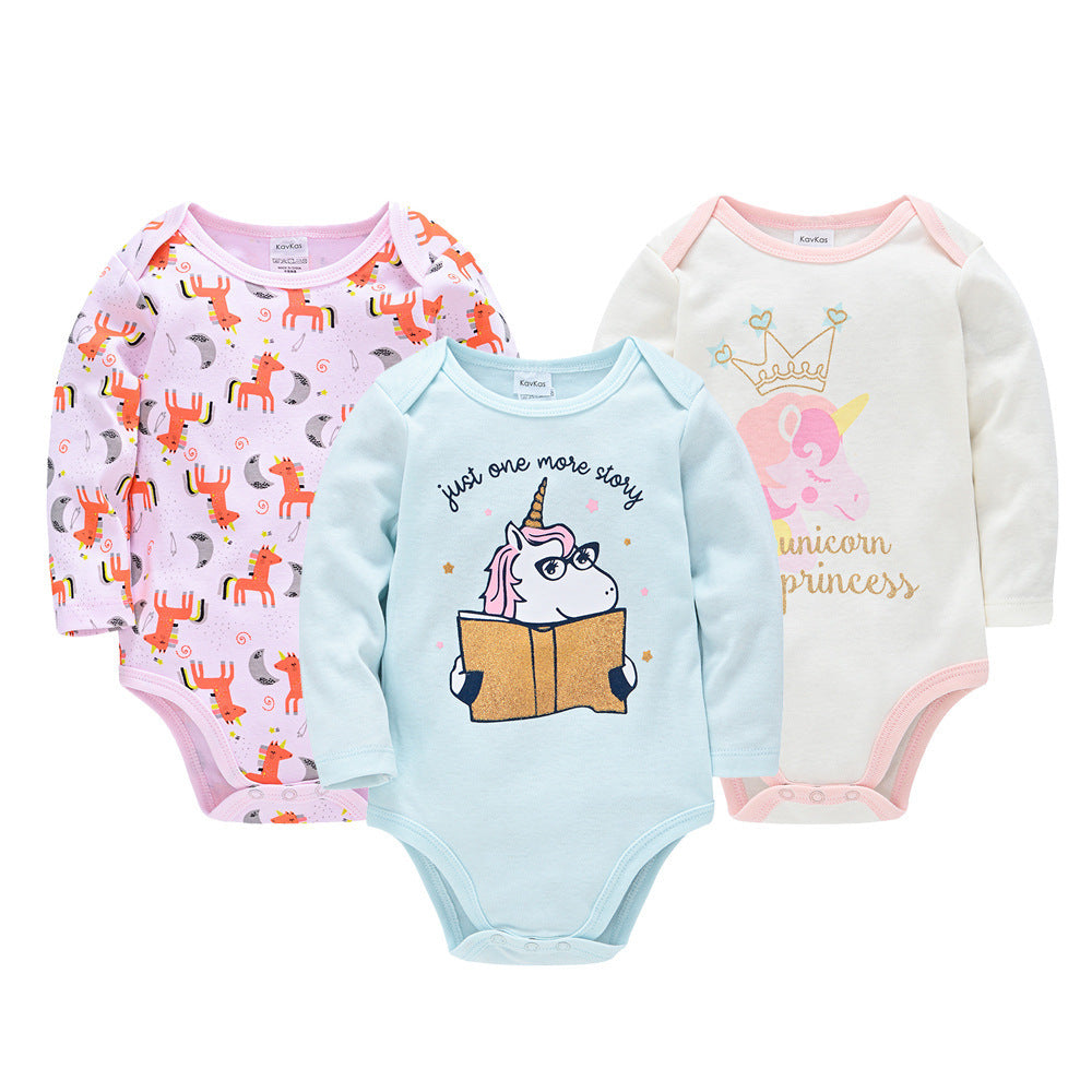 Three-Piece Romper Cartoon Baby One-Piece