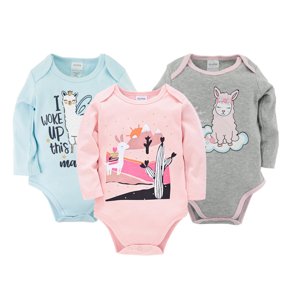 Three-Piece Romper Cartoon Baby One-Piece