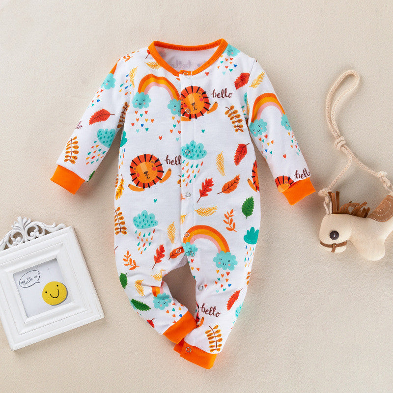 Baby girl romper with long sleeves