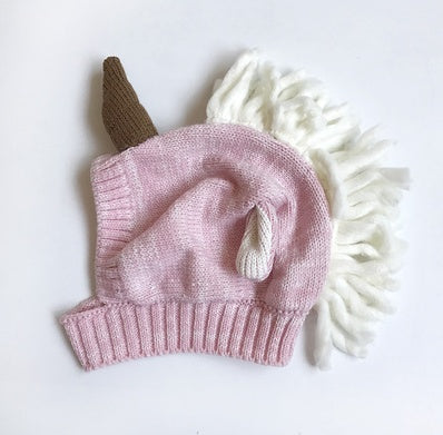 Unicorn handmade toe cap baby hat