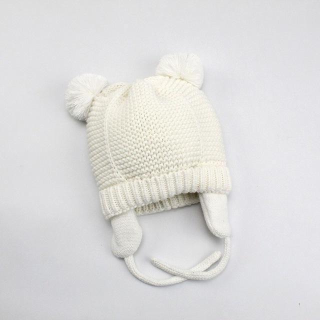 Jojo Double Pompom Knitted Baby Beanie