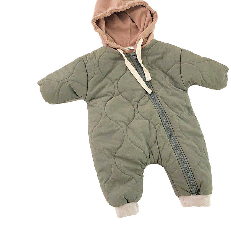 Baby Padded Quilted Jumpsuit Outing Clothes