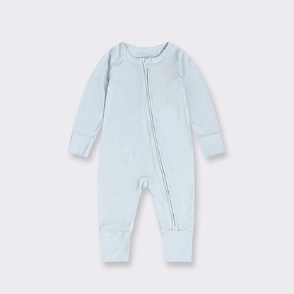 Bamboo Fiber Baby Jumpsuit Baby Zipper Pajamas