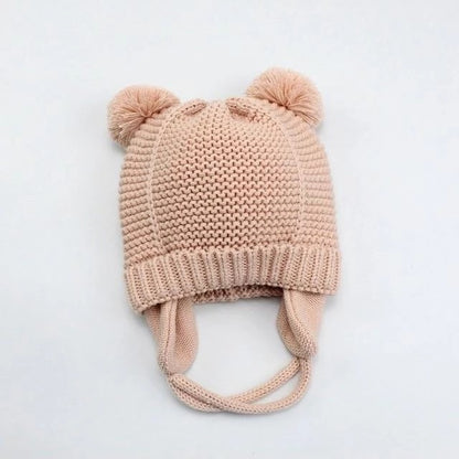 Jojo Double Pompom Knitted Baby Beanie