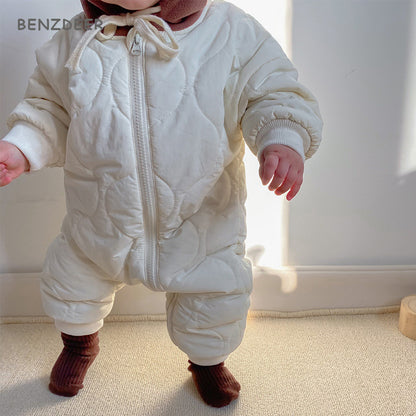 Baby Padded Quilted Jumpsuit Outing Clothes