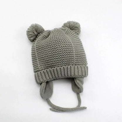 Jojo Double Pompom Knitted Baby Beanie