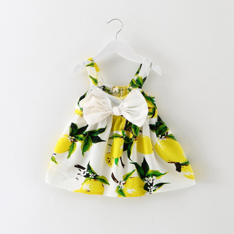 Baby Girl Dress with Large Bow Strap