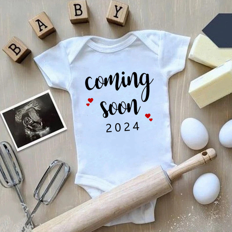 Announced Pregnancy 2024 Newborn Baby Onesie