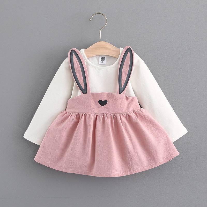 Autumn Korean Girl Cute Rabbit Dress