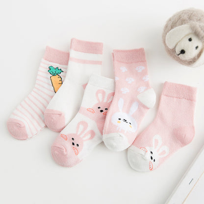 Cotton Breathable Boy and Girl Baby Socks