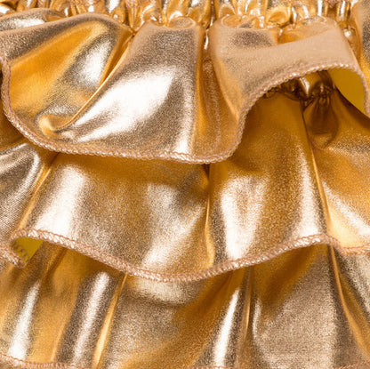 Baby Romper with Shiny Gold Dress