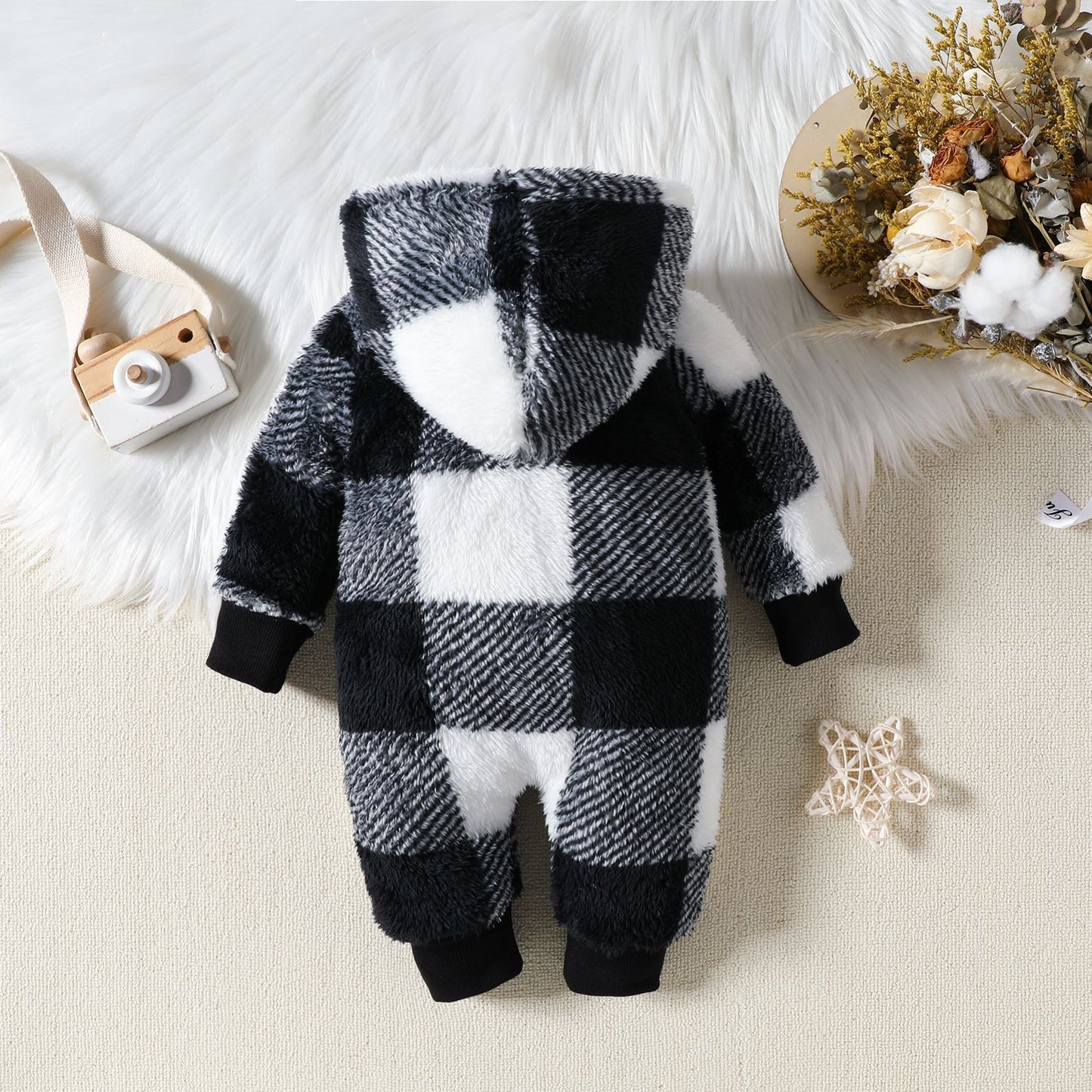 Baby Hooded One-piece Homewear Clothing Jumpsuit Autumn