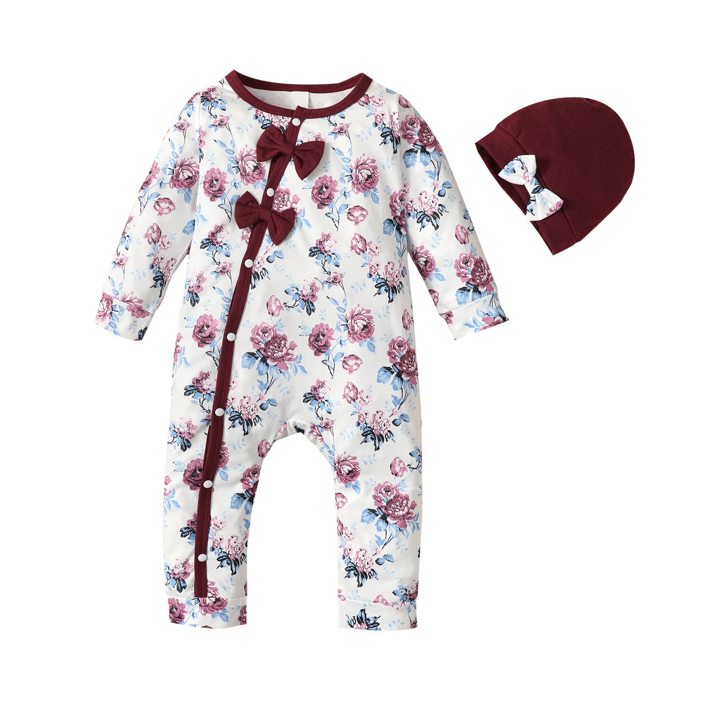 Infant Toddler One-piece Floral Baby Girl Jumpsuit