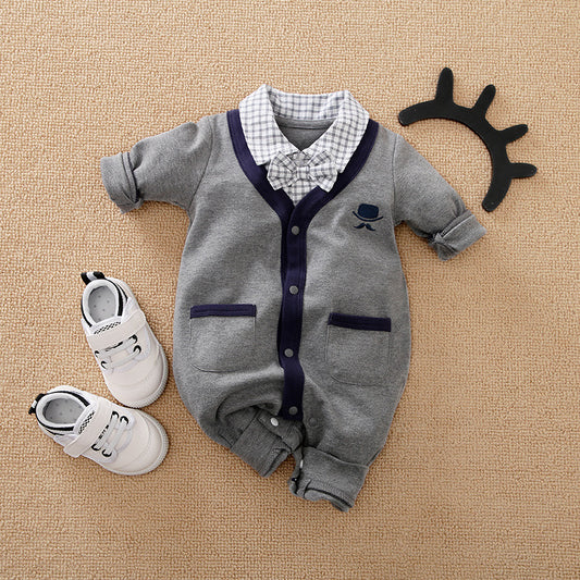 Khaki/Grey Two Outer Clothing Newborn Clothing Crawl