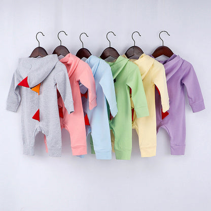 Funny Multi-color Dinosaur Long Sleeve Romper