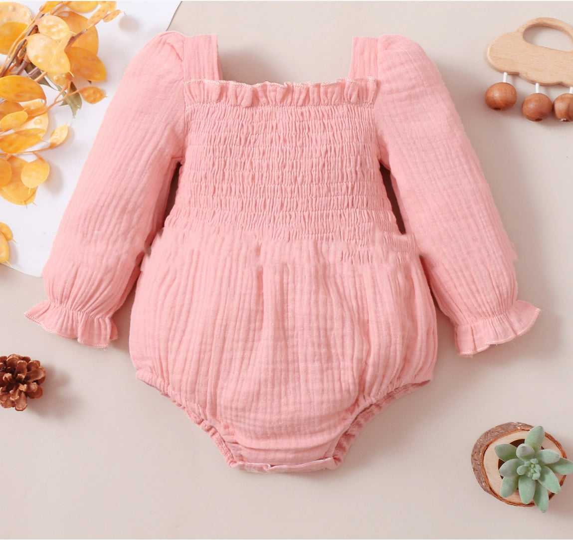 Children's Double-sided Wrinkle Three-color Romper Suit