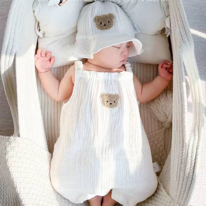 Cotton Gauze Newborn Baby Jumpsuit